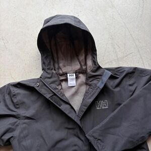 Helly Hansen Seven J Waterproof Rain Jacket Women's Medium Black Hooded